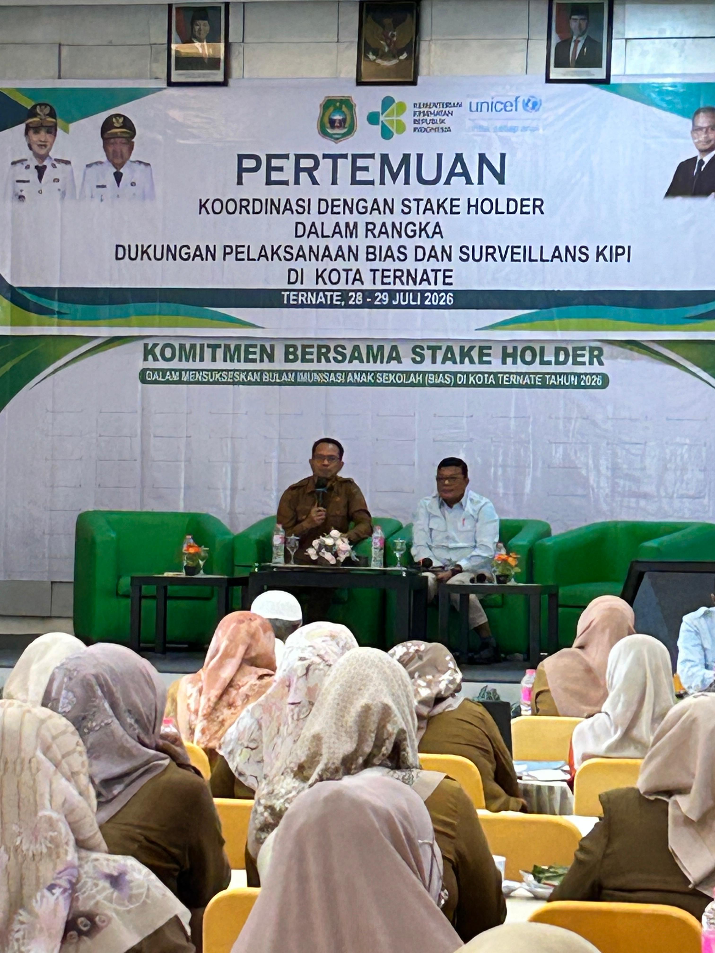 Dinkes Maluku Utara Perkuat Kolaborasi Lintas Sektor untuk Sukseskan BIAS dan Surveilans KIPI di Kota Ternate