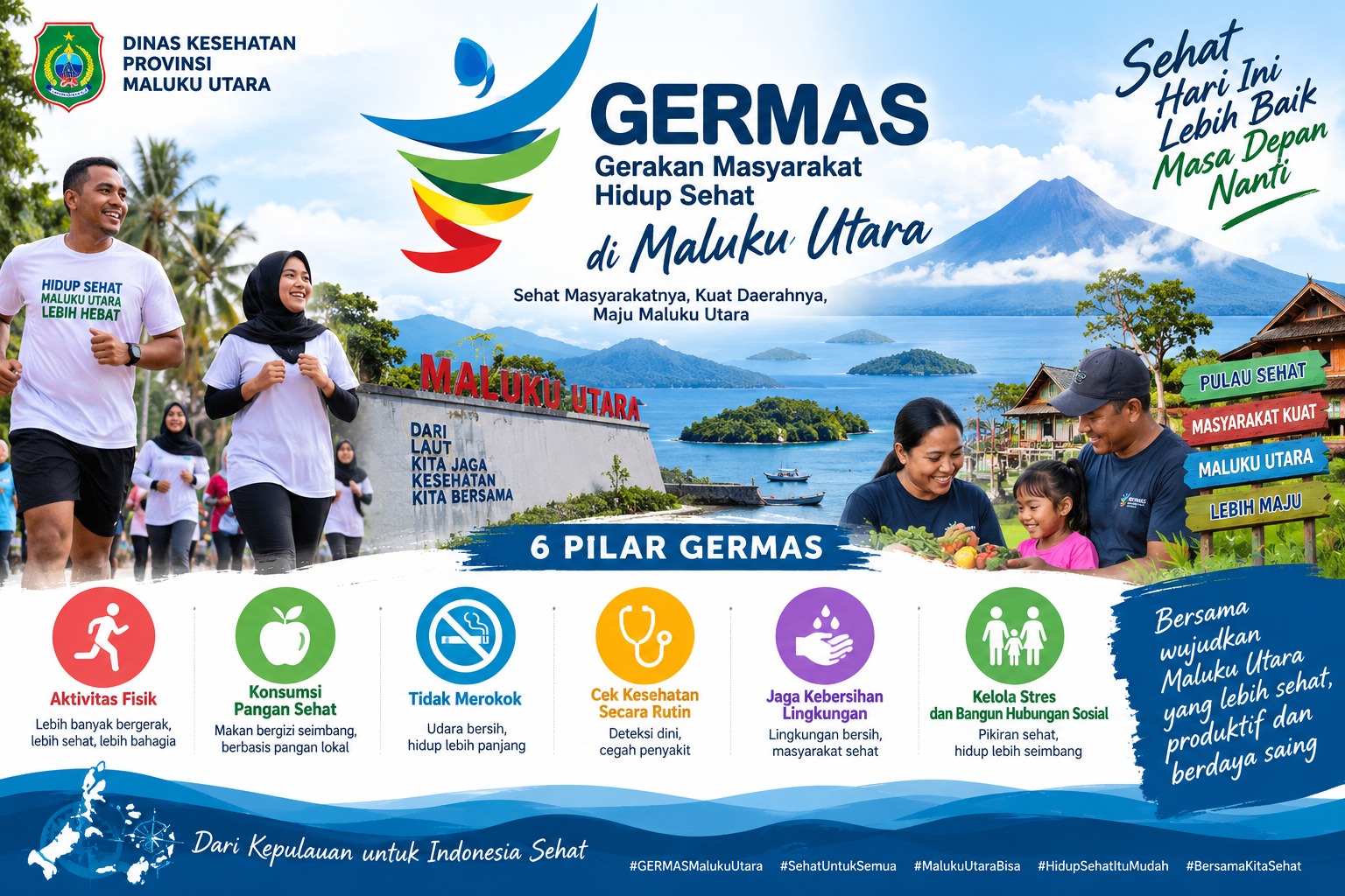GERMAS Mengakar di Daerah, Seluruh Kabupaten/Kota Maluku Utara Miliki Regulasi