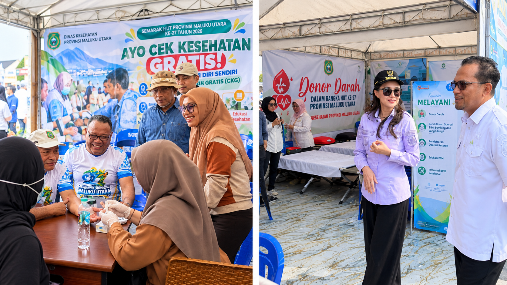 Semarak HUT ke-27 Maluku Utara, Stand Dinkes Layani 394 Warga melalui Cek Kesehatan Gratis
